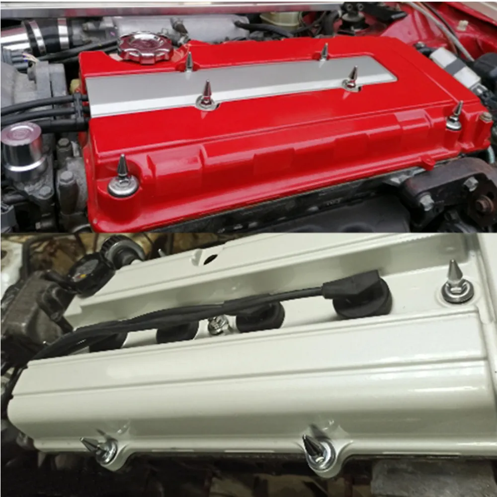 JDM СТИЛЬ M6X1.0 хромированные шипы болт Шипованный клапан крышка отсека двигателя