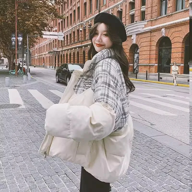 Женская хлопковая куртка со сращением новая зимняя 2024 дизайнерская свободная