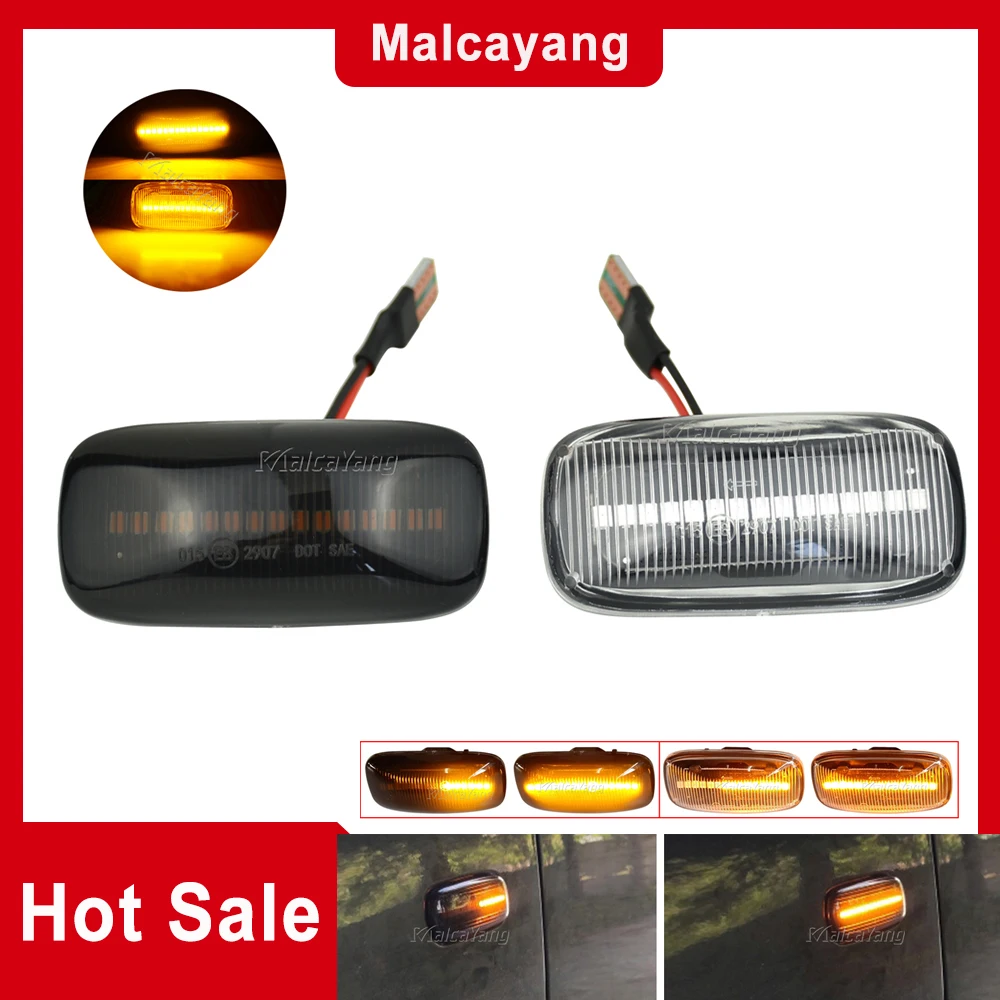 

2PCS Side Marker Dynamic For Nissan Maxima Skyline R34 Almera N15 N16 Pulsar Primera P11 P12 Turn Signal Light Lamp Flowing LED