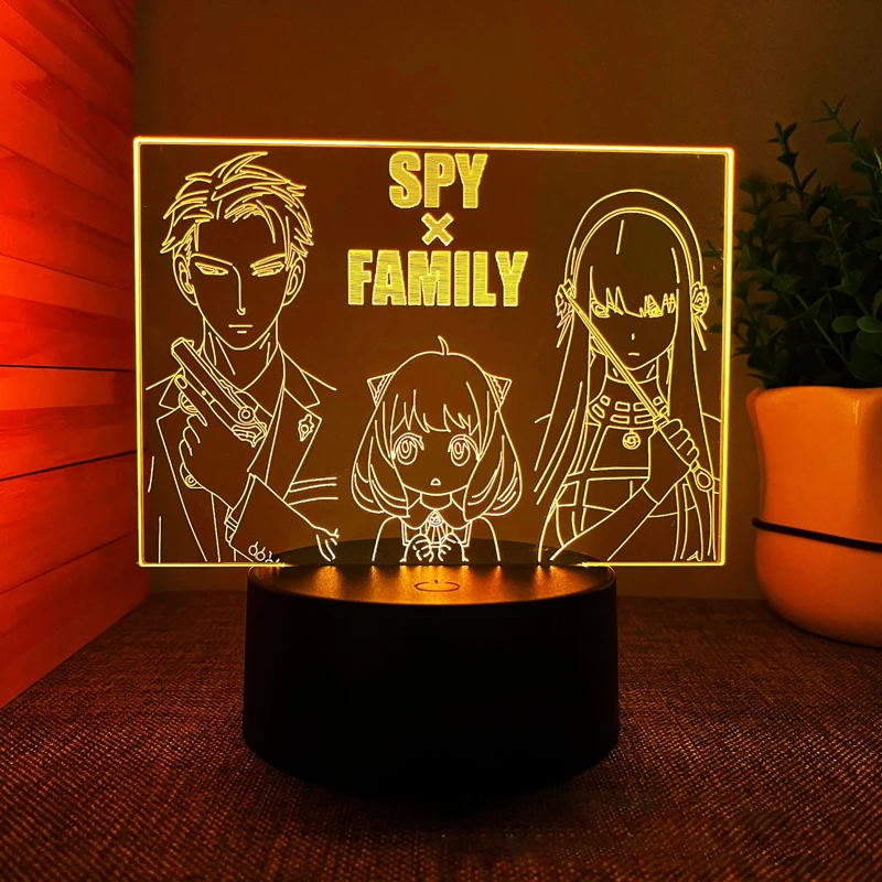 

Customized SPY X FAMILY Anya Forger 3D Night Lamp Acrylic Sheet NO Base NO LED Cartoon Anime Figures Acrylic Plate Kids Gifts