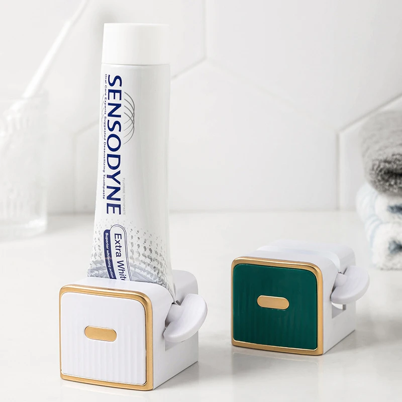

Toothpaste Holder Automatic Hole-free Wall Hanging Toothpaste Device Wall-mounted 1pcs Toothpaste Squeeze Bathroom Accessories