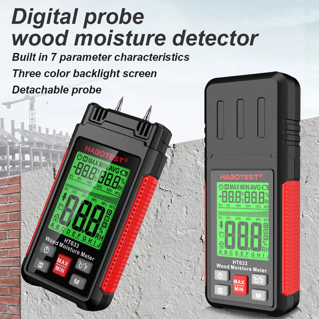 

Digital Moisture Meter Humidity Tester Sensor Hygrometer LCD Display