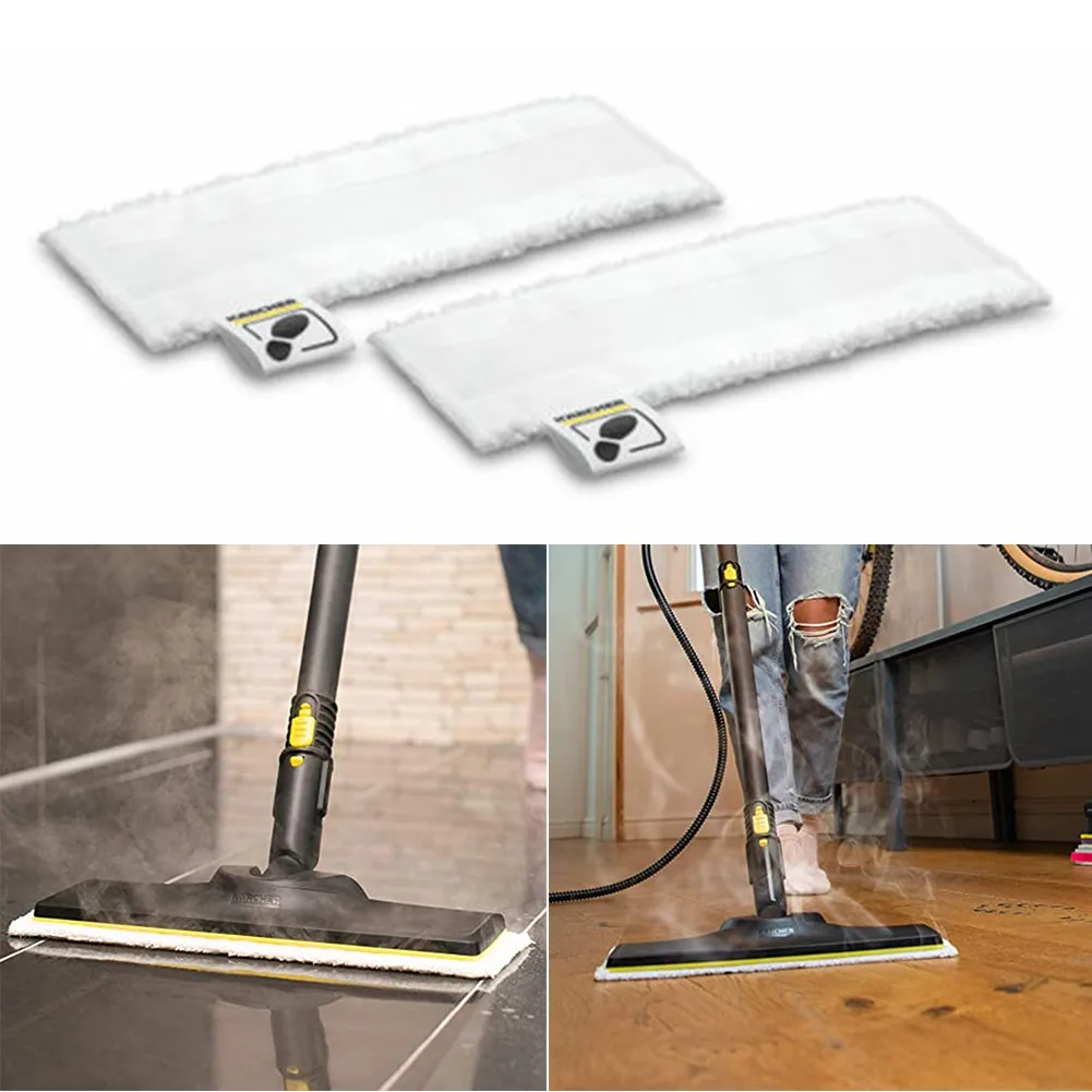 

2Pcs 345mm Mop Cloth Pads For KARCHER EASYFIX 2.863-259.0 SC1 SC2 SC3 SC4 SC5 Home Steam Floor Cleaning Spare Parts Accessories