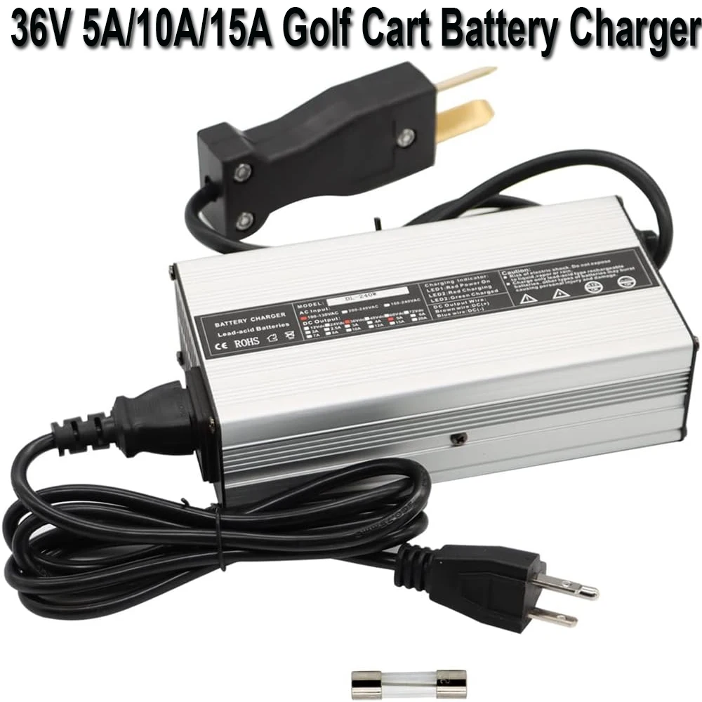 

36 вольт 5 а зарядное устройство для гольф-тележки для клубного автомобиля EZGO & Yamaha ,15 А смарт-зарядное устройство с непрерывной зарядкой, 10 а зарядное устройство для гольфа