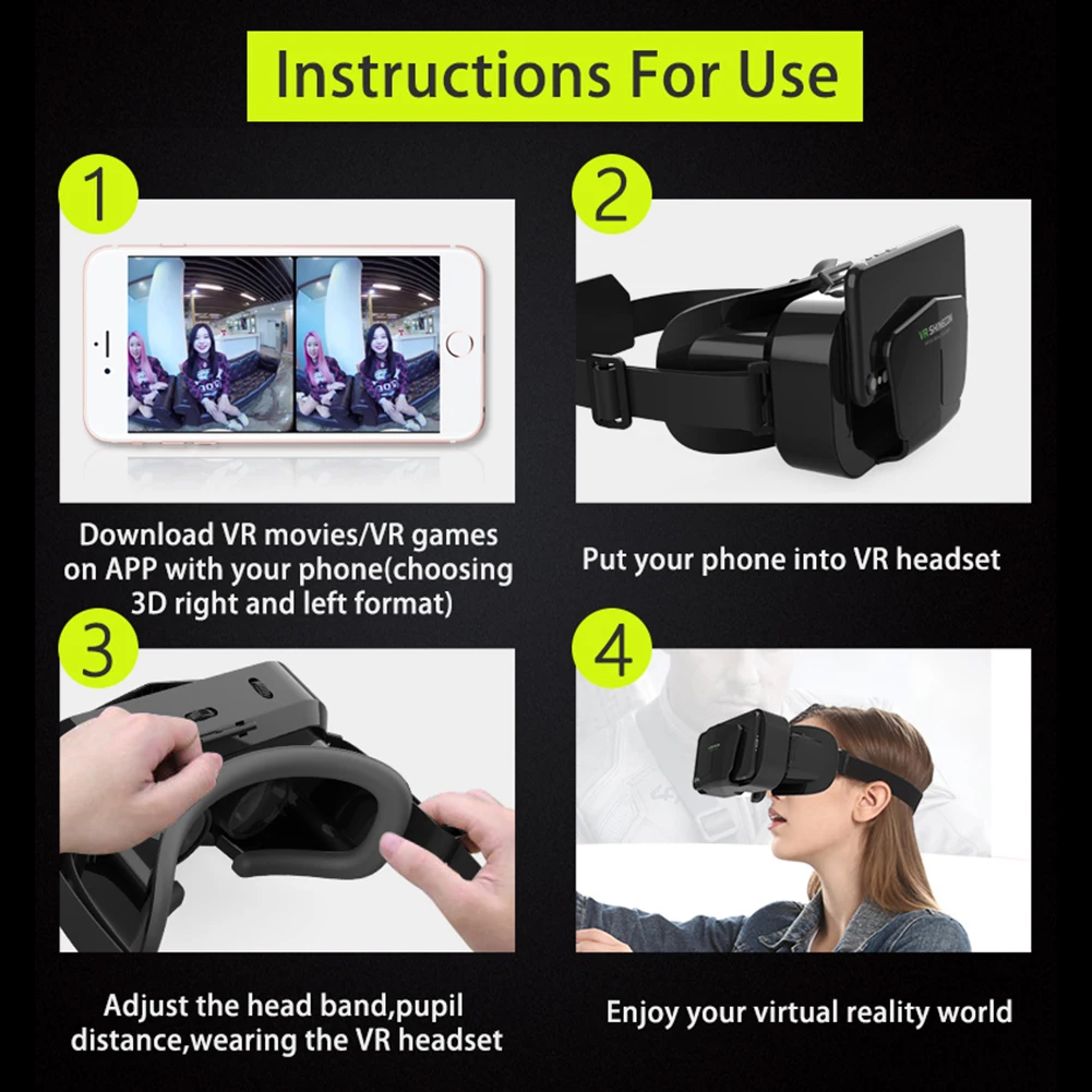 Новые очки виртуальной реальности панорамный шлем 3D на 360 градусов для смартфона