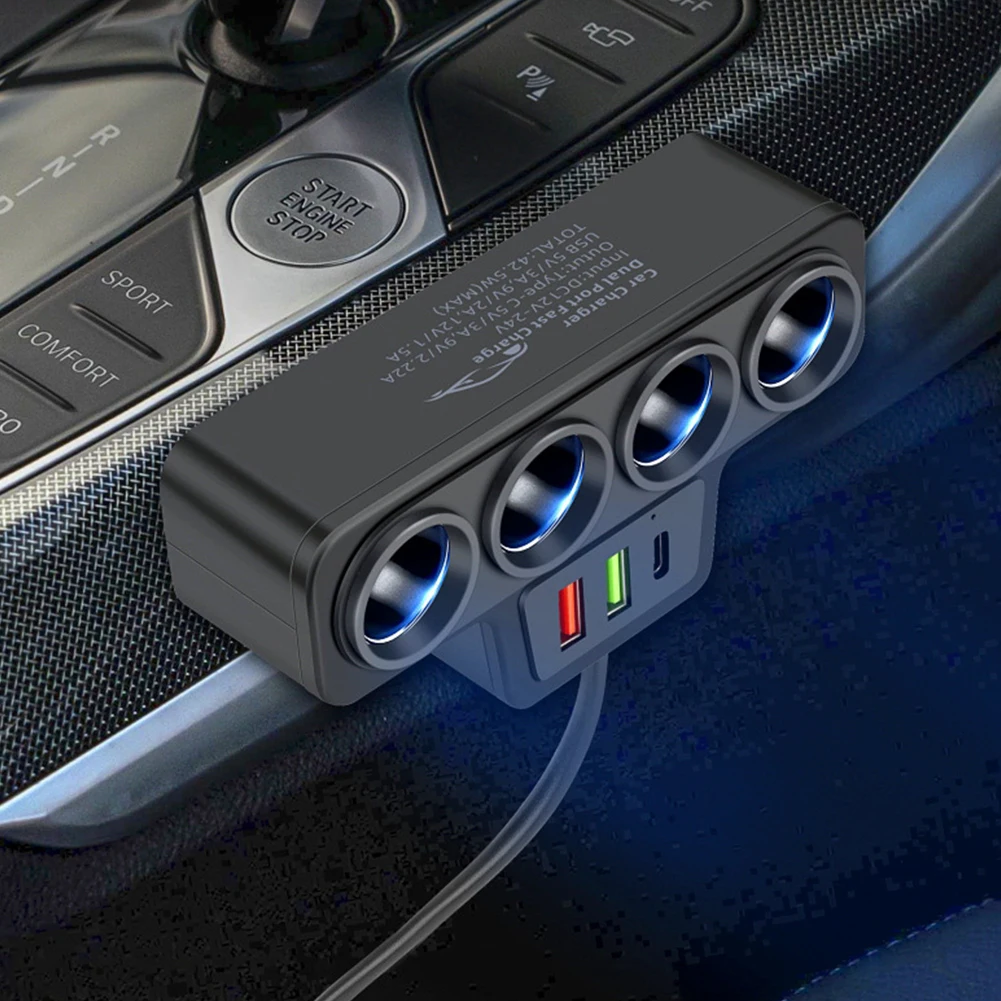 USB-адаптер питания для телефона 4 розетки