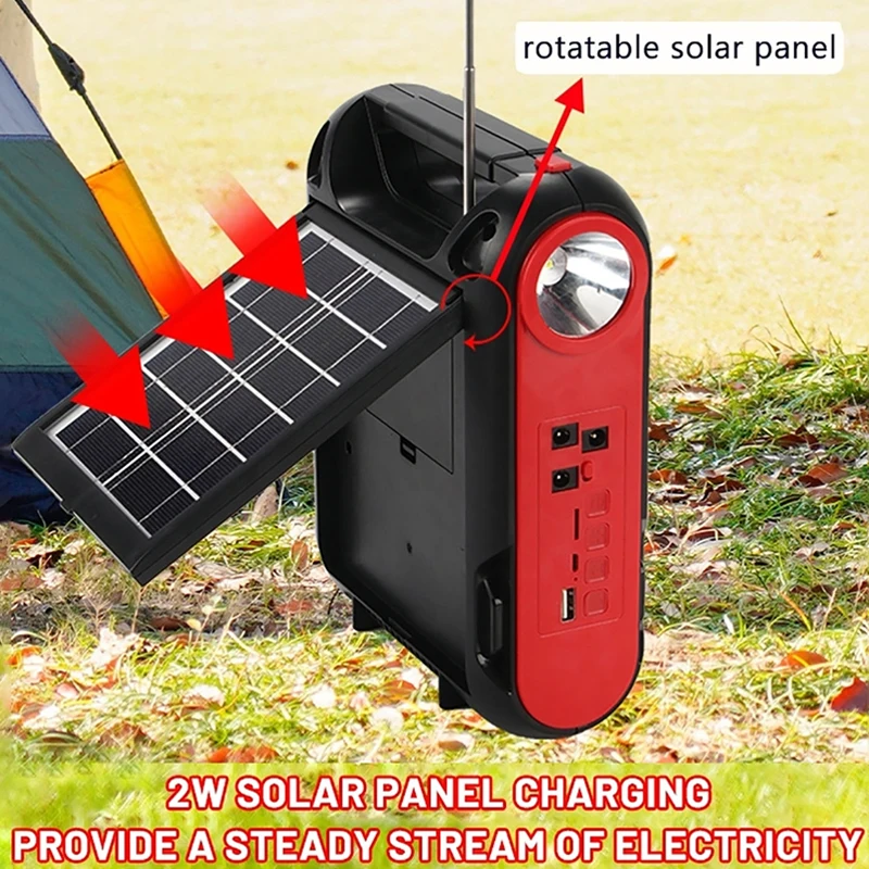 

Portable Rechargeable Solar Panel Power Storage Generator System USB Charger With 3 Lamp Lighting Home Solar Energy System Kit
