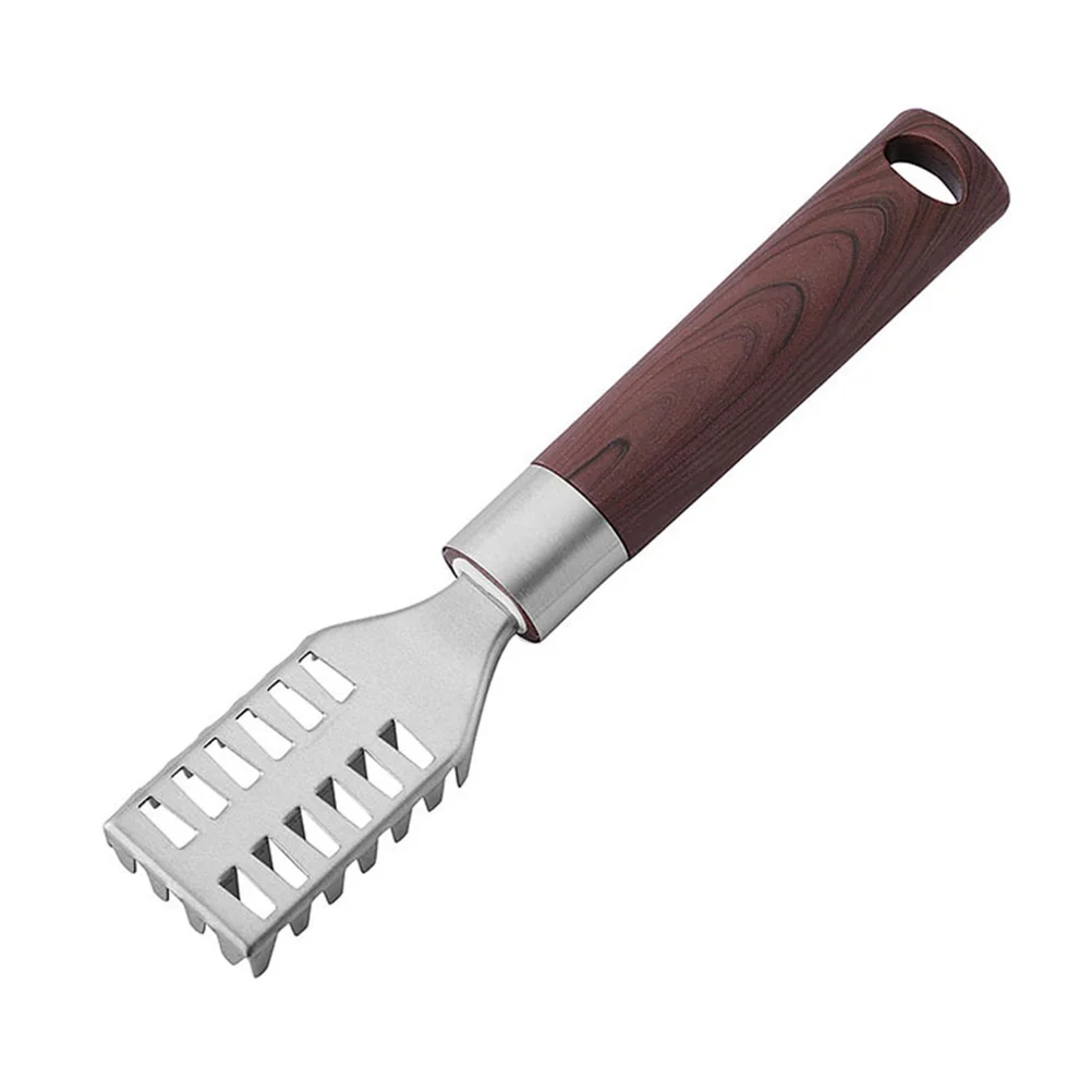 

Stainless Steel Scale Scraper Handle Scale Remover Handheld Scraping Brush Kitchen Tool