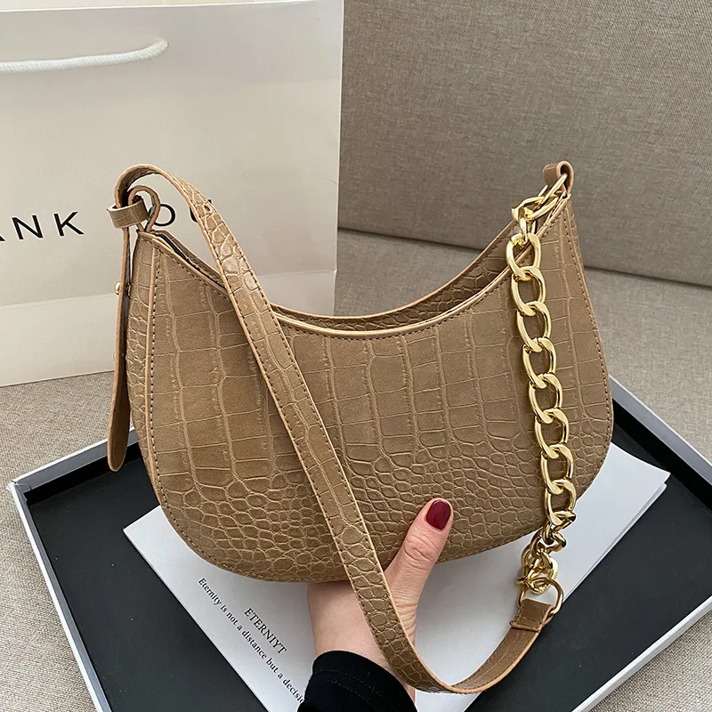 

2023 New crossbody bags for women Retro Crocodile Pattern Color Ladies Hobos Handbags Fashion Girls Small Shoulder Bags purse 가방