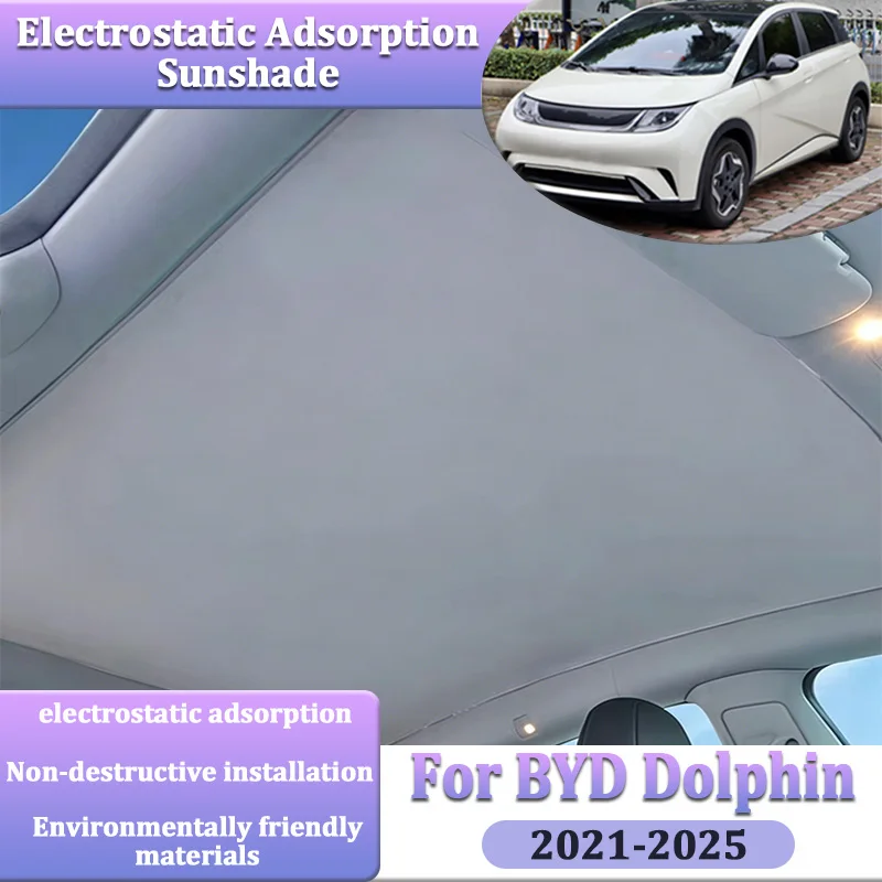 Фото Аксессуары для BYD Dolphin 2021-2025: Солнцезащитные шторки на стекло и люк, электростатические накладки на люк, аксессуары для крыши №1