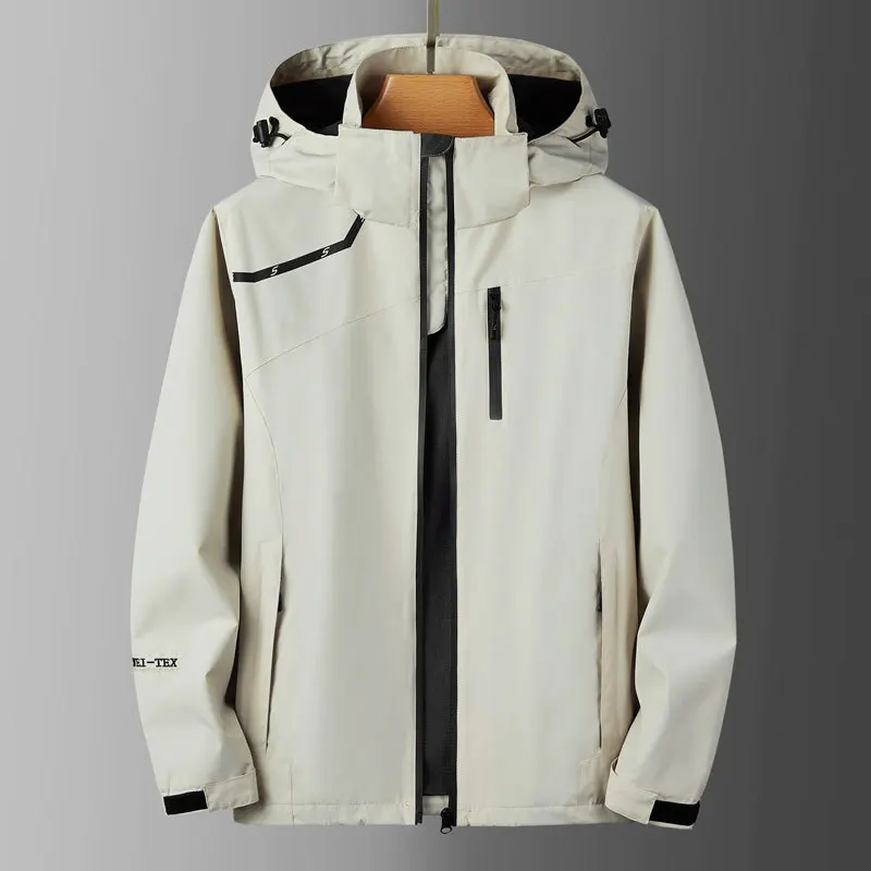 

Jacket Removable Cap Couple Casual Large Size Jacket Men's and Women's Jacket Outdoor Double Windproof Waterproof Mountaineering