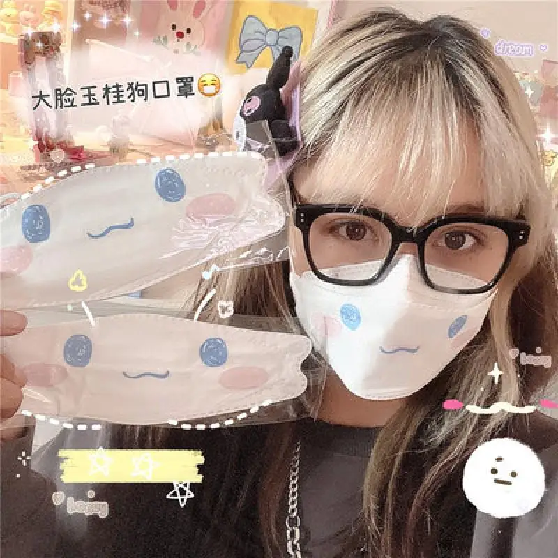 

10 шт., одноразовая дышащая трехслойная маска для лица с героями мультфильмов