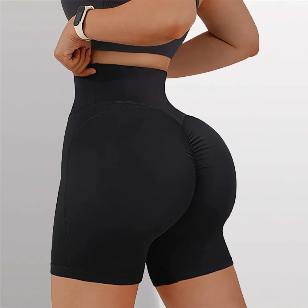 

Шорты для йоги, шорты для тренировок и спортзала, шорты с высокой талией, Бесшовные женские шорты для фитнеса