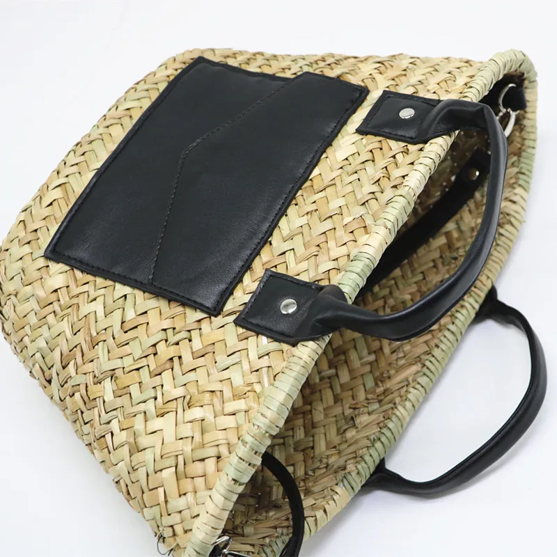 Designer Straw Bags for Women 2022 Bohemian Wicker Woven Rattan Basket Bag Women Handbag Travel Beach Shoulder Crossbody Bag New