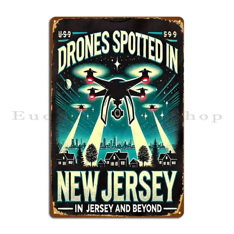 Дроны пятнистые в Нью-Джерси графический дизайн металлическая табличка