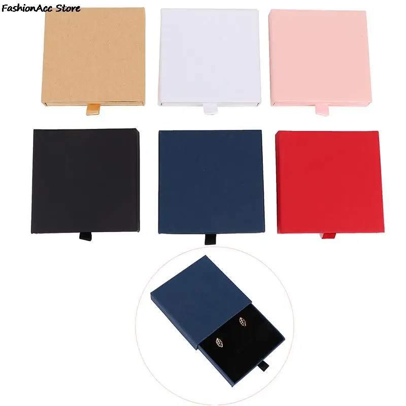 1 шт. тонкий ящик из крафт-бумаги коробка для упаковки ювелирных изделий