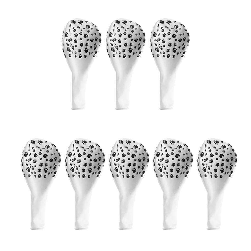 

12 шт., черные латексные воздушные шары в виде собачьей лапы