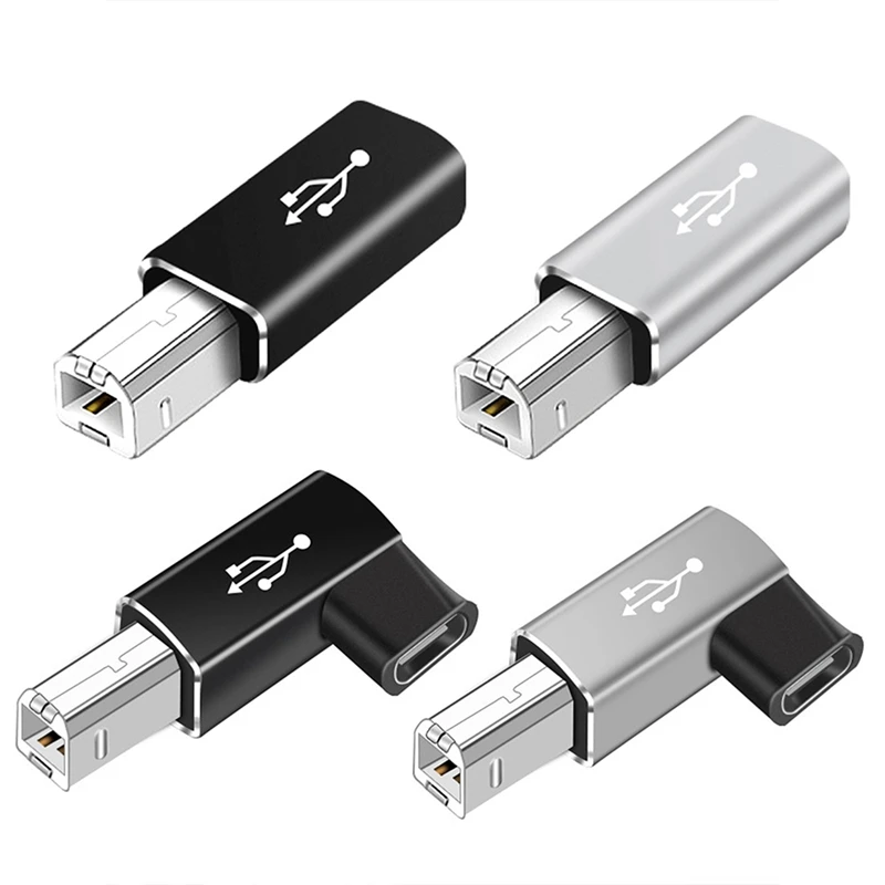 

Адаптер миди-адаптер USB Type-C (мама)-USB B (папа) для сканера, адаптер USB 2,0 для принтера данных, 4 шт.