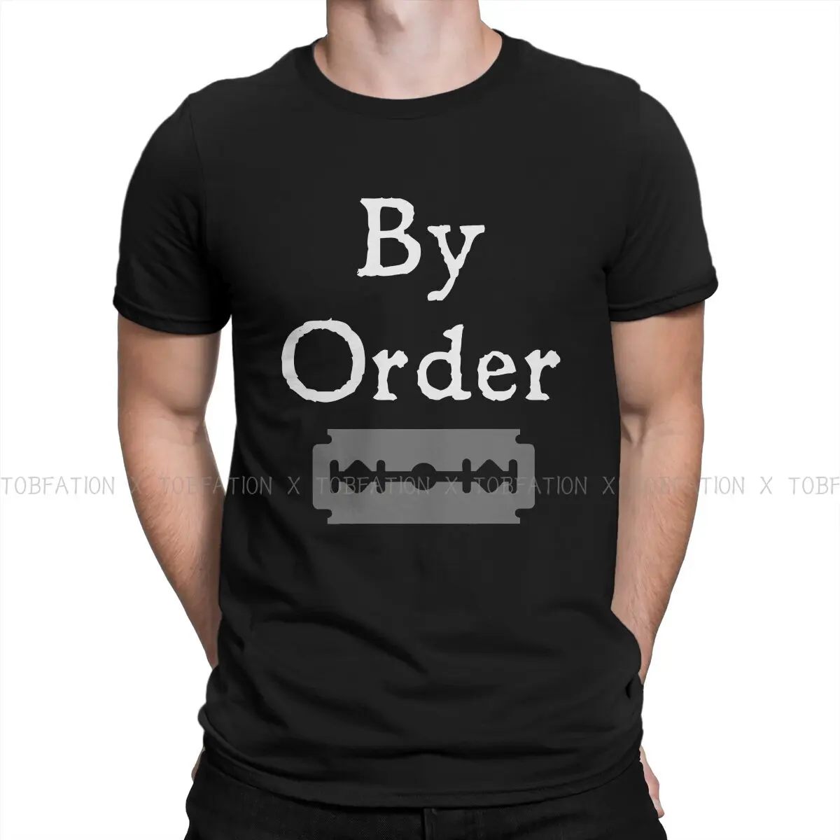 

By Order With A Blade TShirt For Men Peaky Blinders Tommy Arthur Ada TV Tops Novelty T Shirt Soft Printed Loose Creative Gift