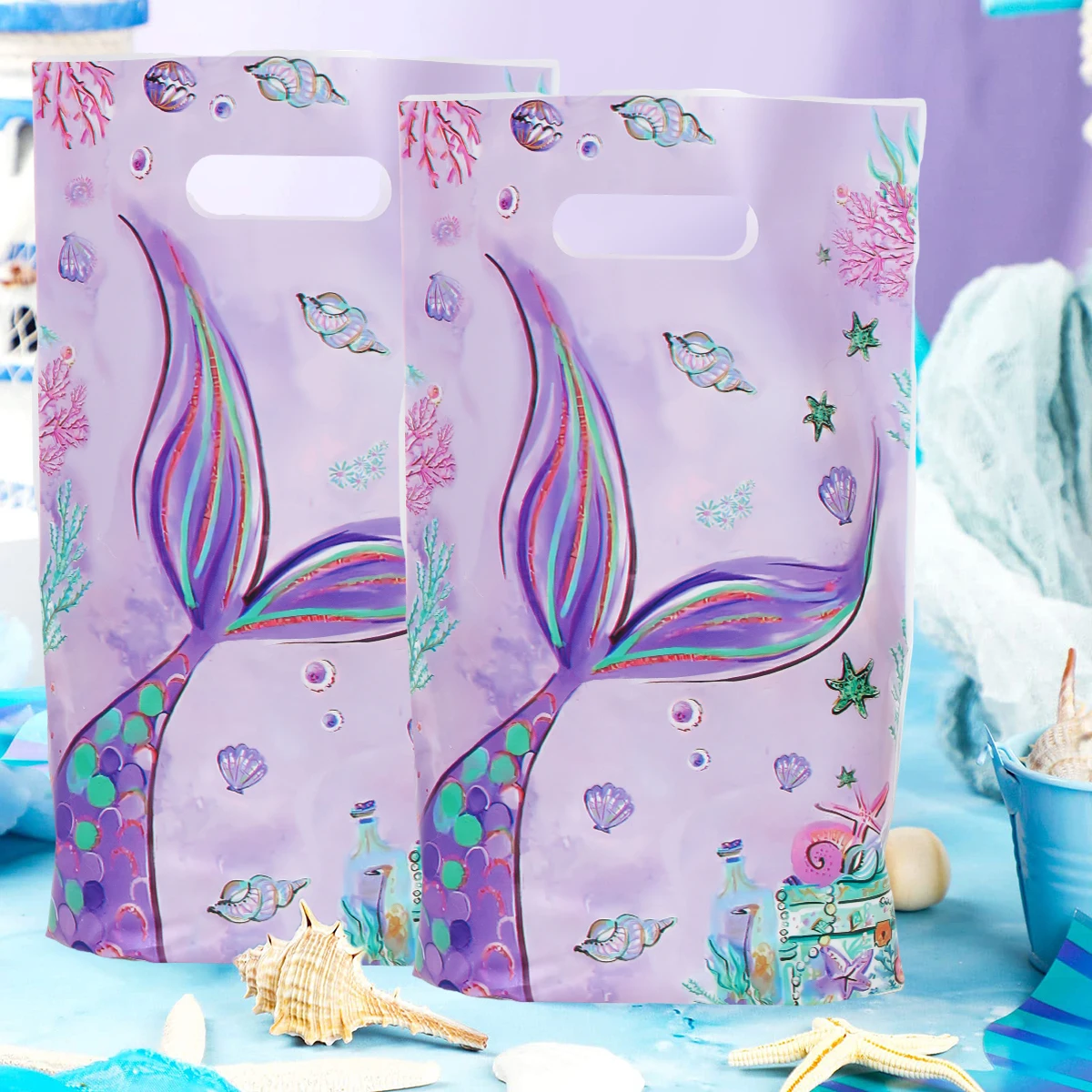 Пластиковые пакеты в виде русалки конфеты с хвостом подарочные для на день