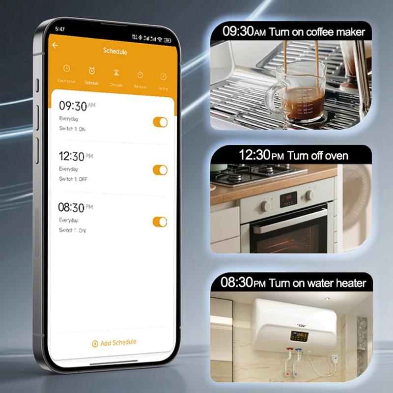 Фото Умная розетка Tuya для Южной Африки 16А/20А Zigbee с мониторингом энергопотребления, дистанционным управлением, таймером, групповым управлением и голосовым управлением для Alexa и Google Assistant. №3