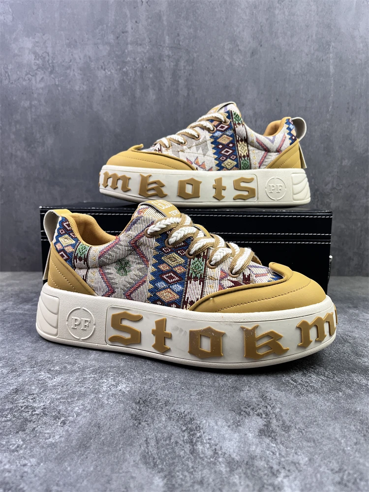 Ozhouzhan модная обувь 2024 осень и зима новый тренд удобные кроссовки на толстой