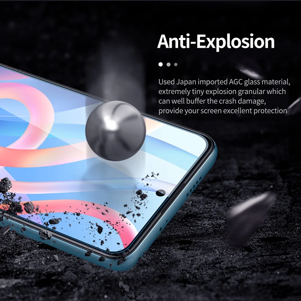 For Xiaomi POCO M4 Pro 5G Nillkin H+ Pro Screen Protector Redmi Note 11T Tempered Glass Transparent Anti-Explosion Screen Film