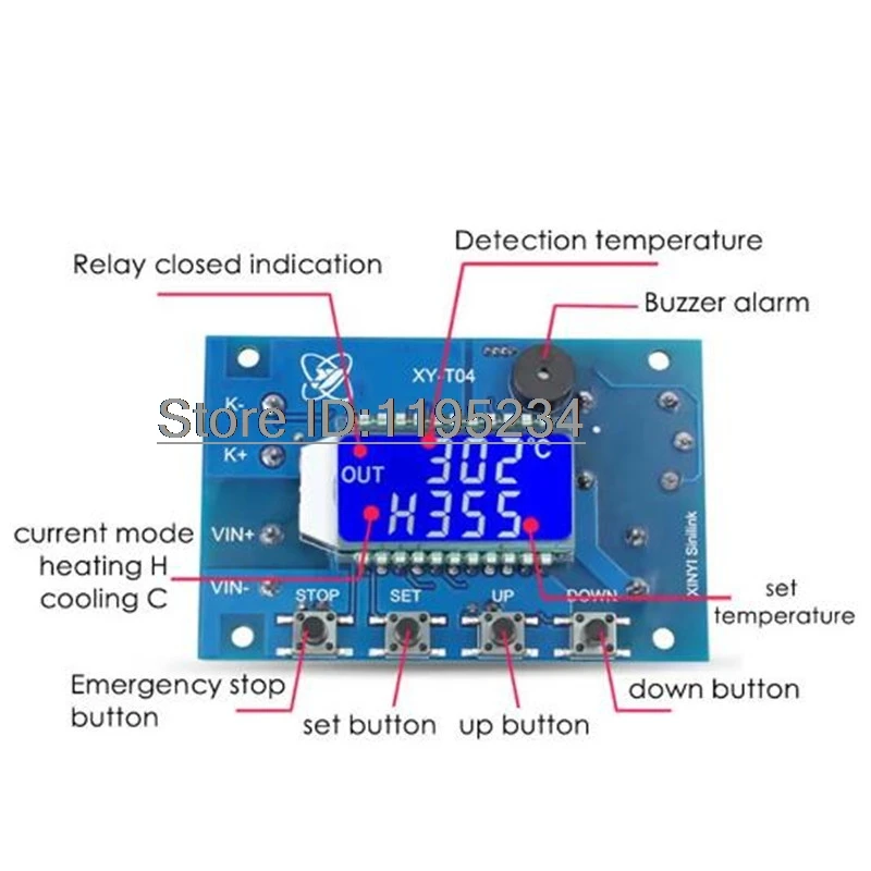 1 шт. цифровой терморегулятор K-типа