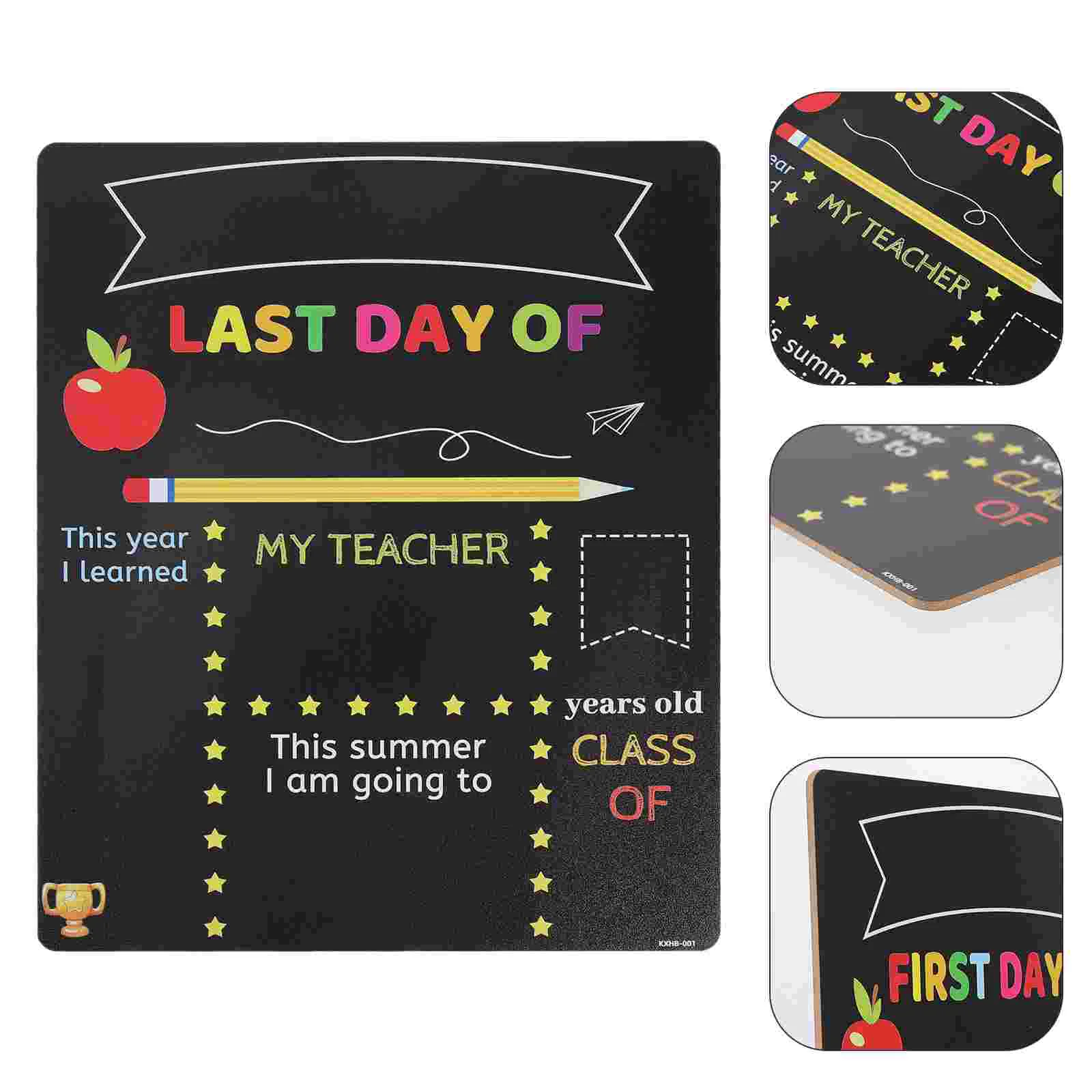 

Double-sided School Board Chalkboard Kids Supply Supplies Sign MDF Back-to-school Season Children Student