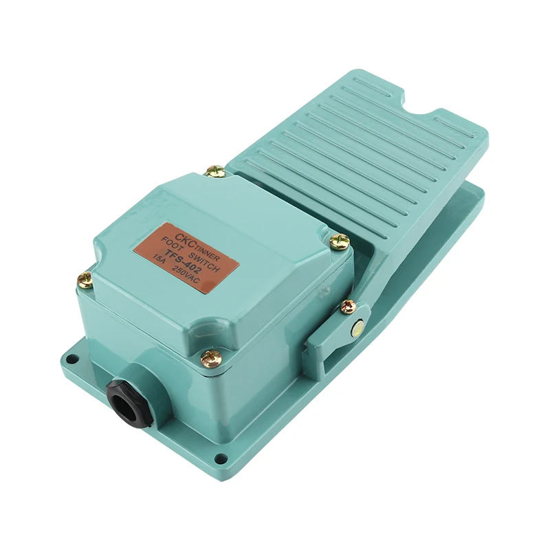 TFS-402 Толстый алюминиевый корпус Педаль ножного переключателя Серебристые