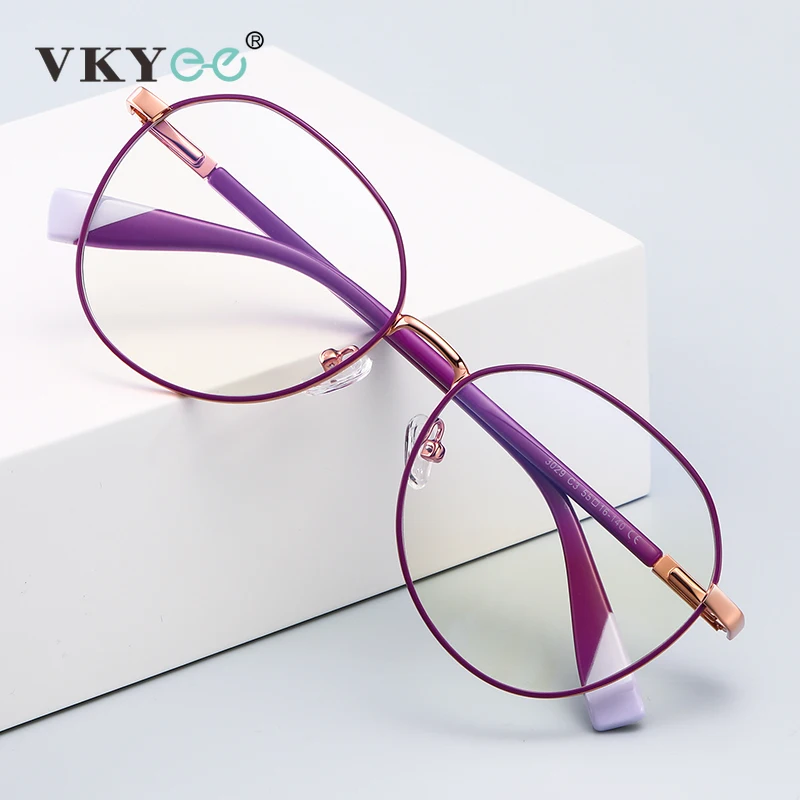 

Женские винтажные очки для чтения VKYEE, модные овальные оправы для очков с защитой от близорукости, оптические очки по рецепту
