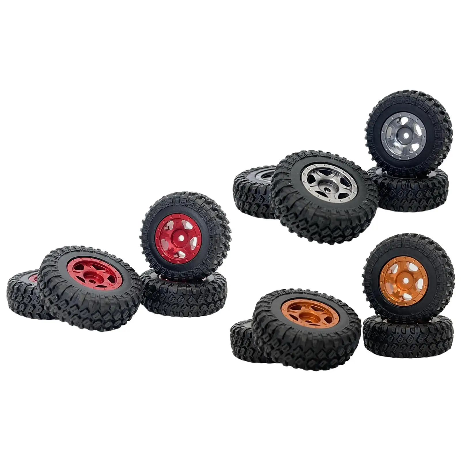 

4 шт., металлические запасные колеса для радиоуправляемого автомобиля Axial 1/24