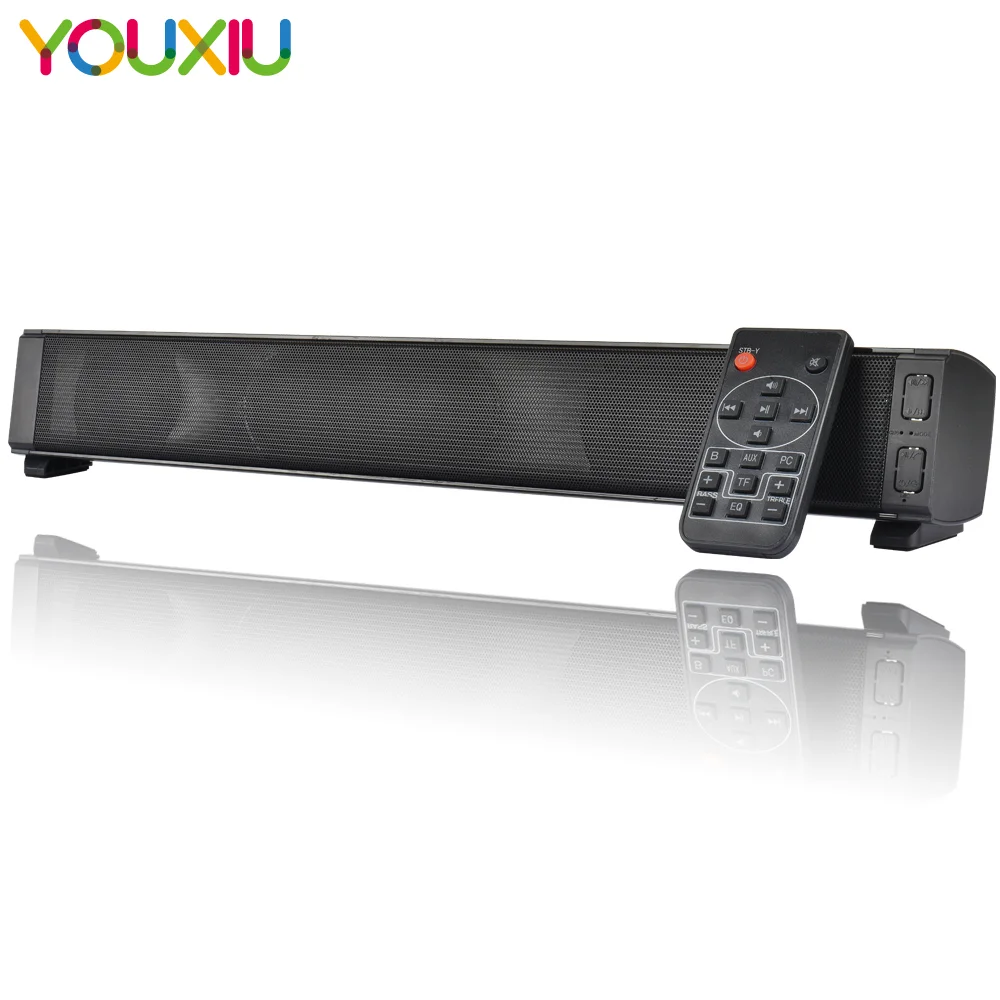 20W Portable Soundbar Wireless Speaker Bluetooth 5.0 Column  HiFi Subwoofer 3D Stereo Sound with Remote Control Support TF AUX