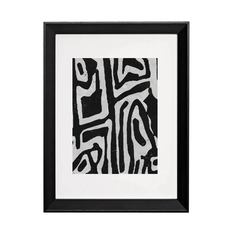 

Black Eco-friendly Wood Painting Frame Size 23x32cm with Mat Polished Plexiglass Wall Art Printing in Silk Custom Photo