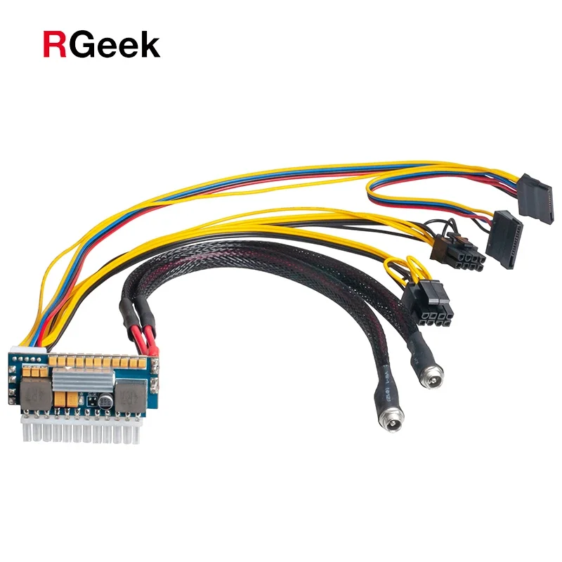 Фото Блок питания RGeek DC 12V 450W 24PIN ITX ATX PICO PSU для мини-ПК, поддерживает видеокарты №2