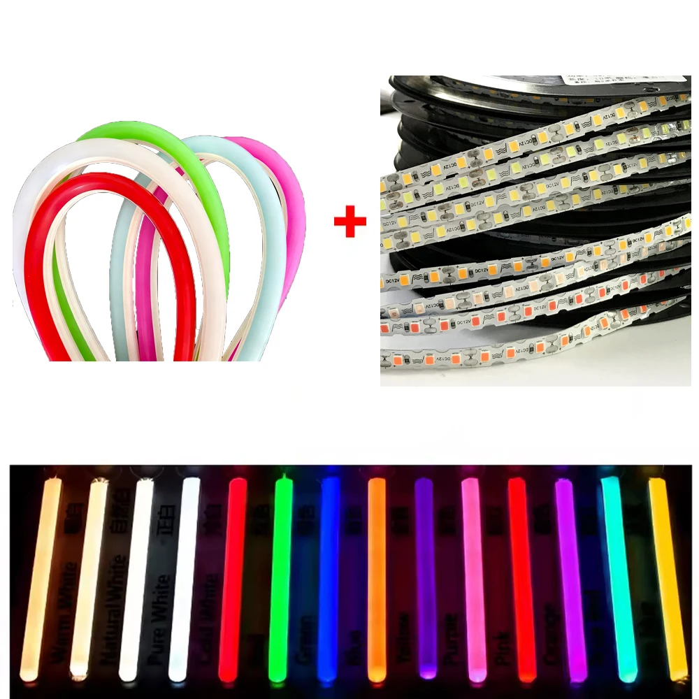 Фото DC5V S-образная светодиодная лента 2835 SMD 6 мм Ширина 120 светодиодов/м Гибкая складная для разделения неонового света DIY Неоновая вывеска Письмо 12 цветов №5