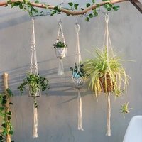 plant hangers woven basket plant holder macrame wall hanging home decor plant pot hanging baskets garden balcony decoration