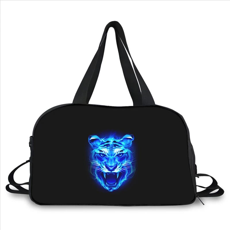 fiercely tiger 3D printing fashion trend portable large capacity multi function messenger bag travel bag