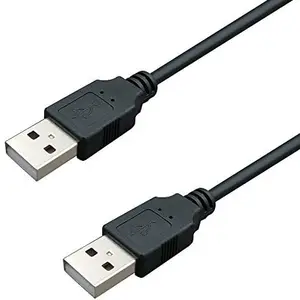 Double USB Computer Extension Cable 0.5M USB 2.0 Type A Male to A Male Cable Hi-Speed 480 Mbps Black