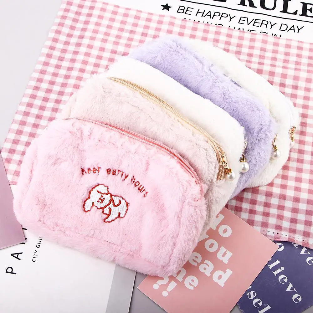 Bag Wash Clutch Bag Home Cosmetic Bag Storage Bag Cartoon Pouch Plush Cloud Pencil Case