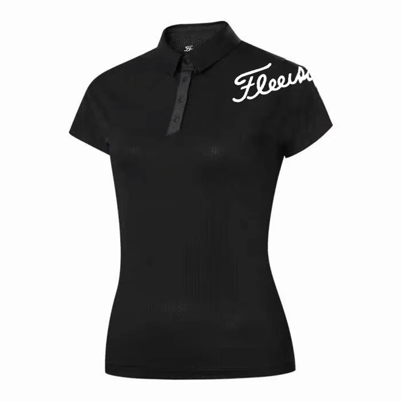 Women's Golf T-shirt Summer Fashion Sports Golf Apparel Short Sleeve Shirts Quick Dry Breathable Polo Shirts for Ladies