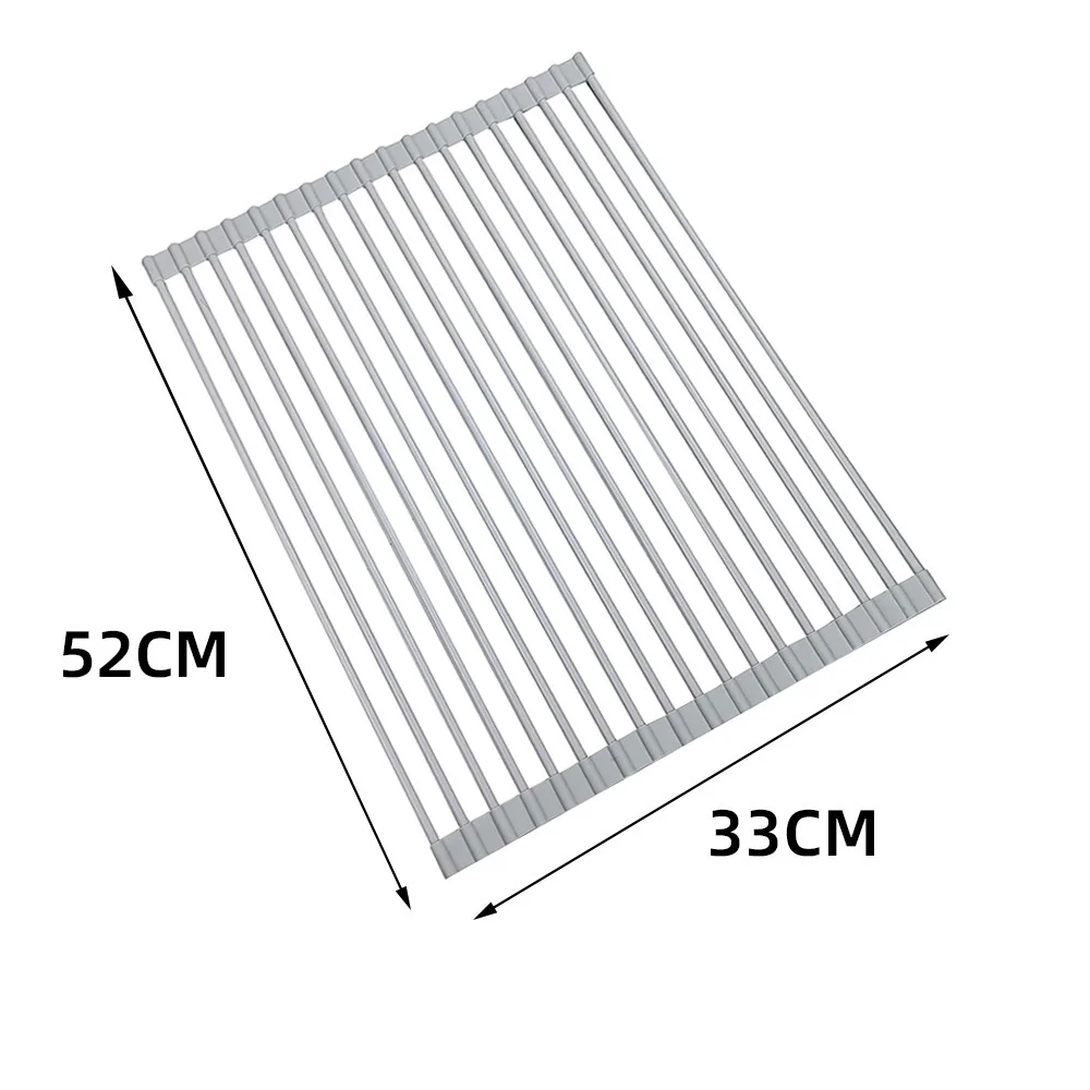 

Multifunctional Dish Drainer Foldable Drainage Rack Stainless Steel Drain Rack