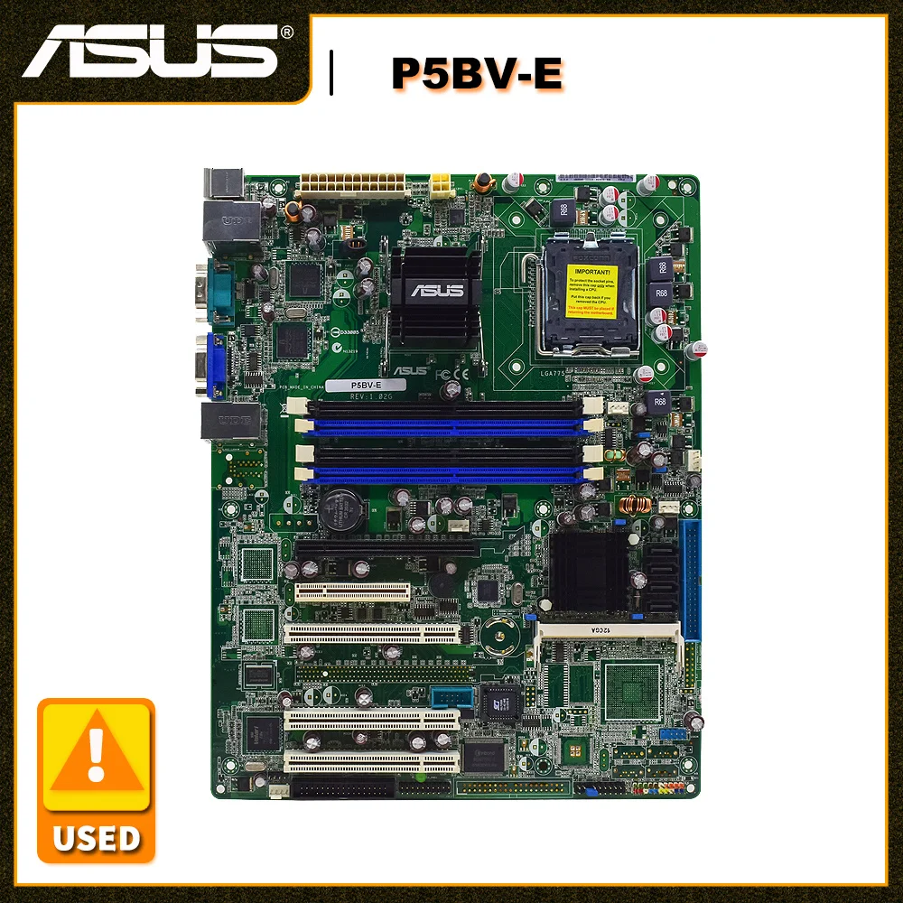 

Motherboard LGA 775 ASUS P5BV-E LGA 775 Motherboard DDR2 USB2.0 8GB Intel 3200 ATX For Core 2 Duo E6850 intel Xeon 3000 cpu