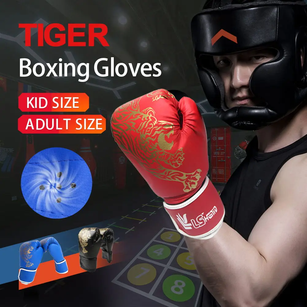 Adults Or Kids Boxing Gloves Sport Accessories Training Fighting Gloves Sanda Boxing Training Gloves Kickboxing Fighting Mitts