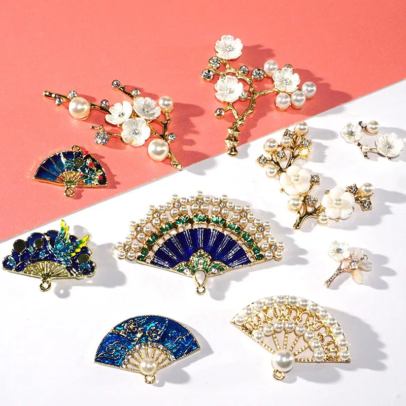 Лучший новый китайский стиль сплав Гухао имитация жемчуга стразы сливовое