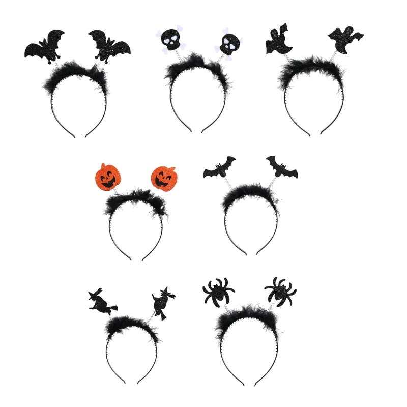 

Праздничный обруч для волос в виде летучей мыши/тыквы, повязка на голову для Хэллоуина, вечеринки, украшения для комнаты,