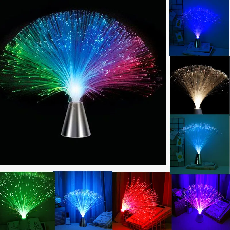 

Оптоволоконный светодиодный ночной Светильник s, многоцветный светодиодный мигающий светильник, прикроватная атмосферная лампа для спаль...
