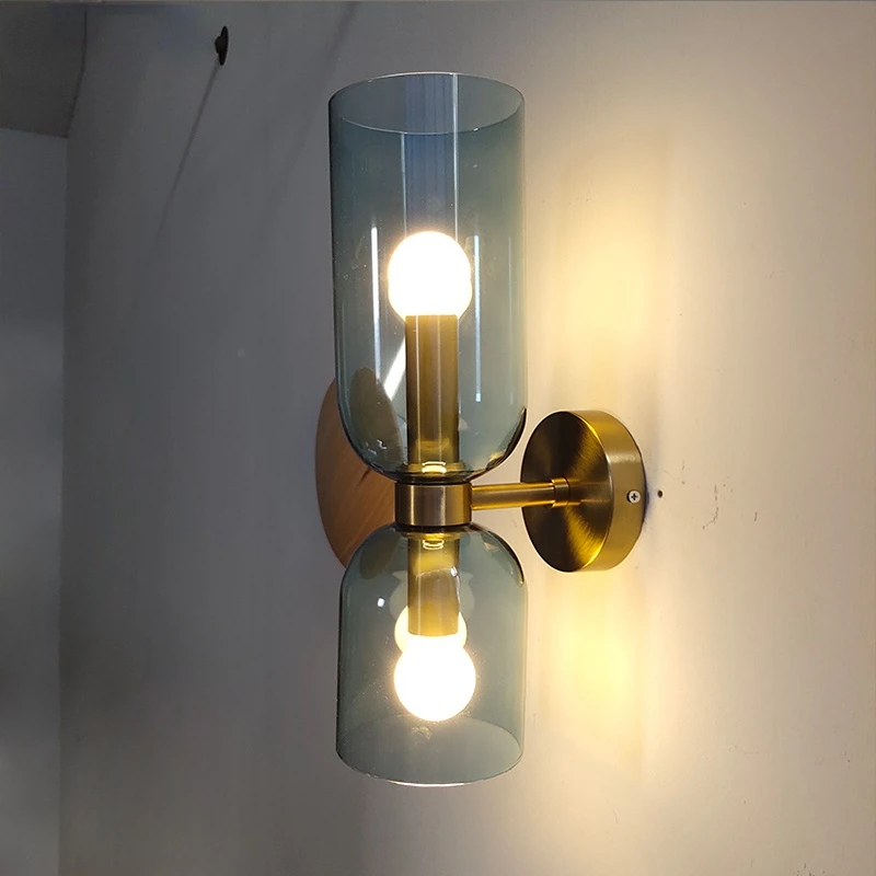 

Современная искусственная стеклянная настенная лампа, креативное бра для спальни, гостиной, коридора, декоративный стеклянный фон, лампа для фойе