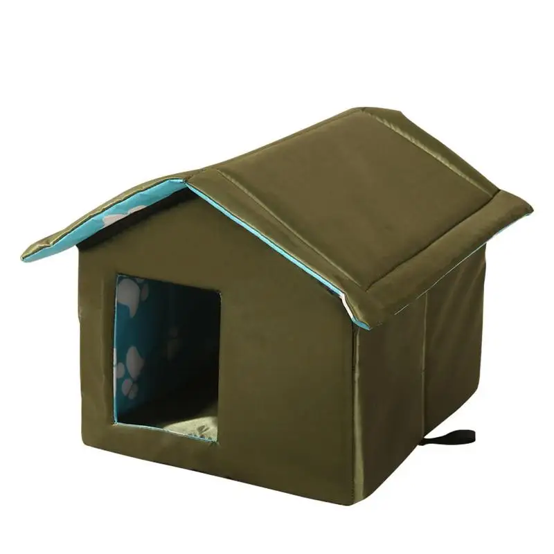 

Winter Cat House Outdoor Collapsible Warm Cat House For Winter Cat Tent Outdoor Cat House With Water-Resistant Stray Cats
