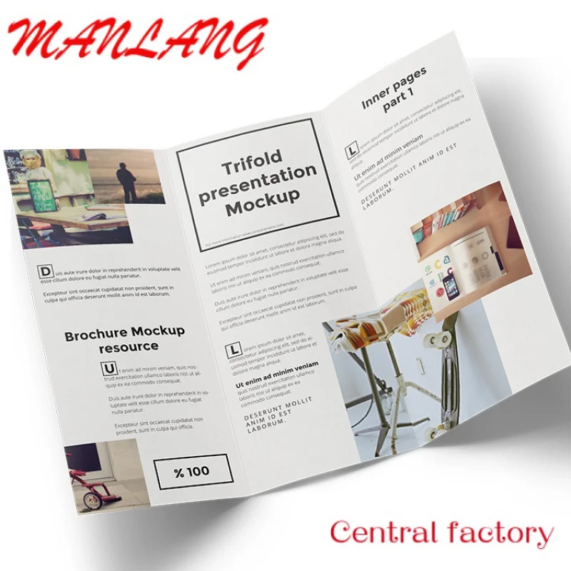 Недорогой цветной дизайн брошюры печать Складная брошюра бумажные флаеры с